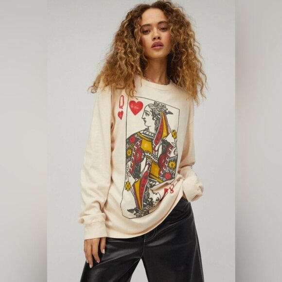 Free People Tops - NWOT- FREE PEOPLE x DAYDREAMER COLLAB QUEEN OF HEARTS LONG SLEEVE